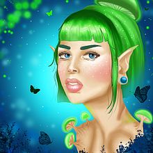My project in Digital Fantasy Portraits with Photoshop course. Un projet de Illustration traditionnelle, Dessin, Illustration numérique, Dessin de portrait, Dessin numérique , et Peinture numérique de Dj Moon - 13.06.2021