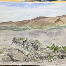 Grand brûlé, ile de la Réunion. Watercolor Painting project by luco_spincer - 06.12.2021