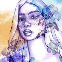 Portrait. Watercolor Painting project by Marie-Laurence Marchetto - 06.13.2021
