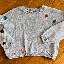 my sweater (knitted in silk - visible mended). Embroider, Sewing, Upc, cling, Fashion Design, and Fiber Arts project by Gerti Wouters - 06.13.2021
