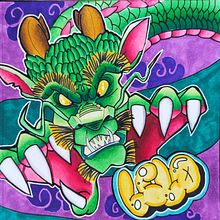 New school Dragon. Painting, and Traditional illustration project by Marcello Silva - 06.13.2021
