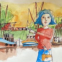My project in Artistic Watercolor Sketching: Dare to Express Your Ideas course. Traditional illustration, Sketching, Creativit, Drawing, Watercolor Painting, and Sketchbook project by martina.esser - 06.14.2021