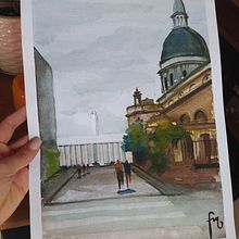Caminando Rosario. Een project van  Beeldende kunst, Aquarelschilderen y  Architecturale illustratie van Fabiana Minazzoli - 14.06.2021