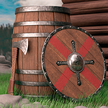 Viking Rest Day. Projekt z dziedziny 3D,  Modelowanie 3D,  Projektowanie 3D, Projektowanie postaci 3D, Animacje 3D, Postprodukcja fotograficzna, Retuszowanie fotografii, Kreat, wność, Gr, komputerowe i Concept art użytkownika Mateo Alejandro Carmona Rdz - 15.06.2021