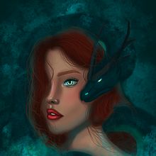 Mi Proyecto del curso: Retratos digitales de fantasía con Photoshop. Un proyecto de Ilustración tradicional, Dibujo, Ilustración digital, Dibujo de Retrato, Dibujo digital y Pintura digital de Martina Trejos - 14.06.2021
