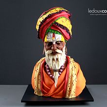 Escultura comestible en chocolate de un hombre de Varanasi, India. Un proyecto de Creatividad, Escultura y Modelado 3D de Marc Suárez - 15.06.2021