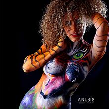 TIGER - BODY PAINTING - ANUBIS VRUSSH por ANUBIS VRUSSH @anubisvrussh. Photograph, Advertising, Film, Video, TV, Social Media, Fashion Photograph, Fashion Design, Digital Photograph, and Fine-Art Photograph project by ANUBIS VRUSSH - 06.15.2021