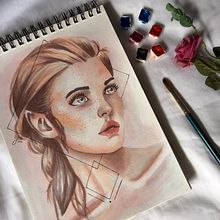 Meu projeto do curso: Retrato artístico em aquarela. Artes plásticas, Pintura, Pintura em aquarela, e Desenho de retrato projeto de Jessica Souza - 10.06.2021