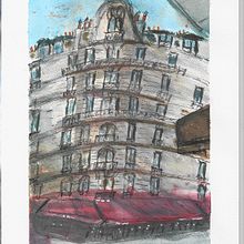 Mon projet du cours : Dessin architectural à l’aquarelle et à l’encre. Sketching, Drawing, Watercolor Painting, Architectural Illustration, Sketchbook, Ink Illustration, and Traditional illustration project by Jacques Delaunay - 06.16.2021