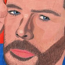 Thor. Un proyecto de Ilustración tradicional, Bellas Artes, Dibujo a lápiz, Dibujo, Dibujo de Retrato, Dibujo realista y Dibujo artístico de Mireia Muñoz - 16.06.2021