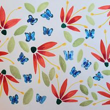 My project in Vibrant Floral Patterns with Watercolors course. Traditional illustration, Pattern Design, Watercolor Painting, and Botanical Illustration project by kontakt - 06.16.2021