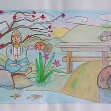 Meu projeto do curso: Ilustração em aquarela com influência japonesa. Traditional illustration, Drawing, and Watercolor Painting project by Josemar Alves - 06.16.2021