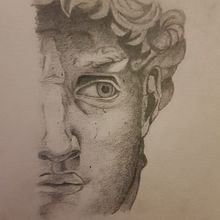 Mi Proyecto del curso: Retrato realista con lápiz "El David". Traditional illustration, Fine Arts, Sketching, Pencil Drawing, Drawing, Portrait Drawing, Realistic Drawing, Artistic Drawing, and Figure Drawing project by Francisco Pinto Alarcón - 05.31.2021