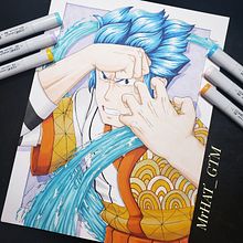 Mi Proyecto del curso: Coloreado con marcadores para dibujo manga. Un proyecto de Ilustración tradicional, Cómic, Teoría del color y Manga de Hirold Alvarado Turcios - 16.06.2021