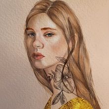 Mi Proyecto del curso: Retrato en acuarela a partir de una fotografía. Traditional illustration, Watercolor Painting, and Portrait Drawing project by Sandra Calzada - 06.17.2021