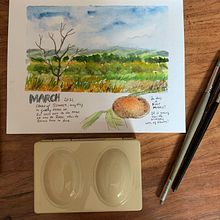My project in Watercolor Travel Journal course. Traditional illustration, Watercolor Painting, and Sketchbook project by Sylvia Ramos - 06.11.2021