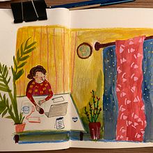 My project in Exploratory Sketchbook: Find Your Drawing Style course. Ilustração tradicional, Esboçado, Criatividade, Desenho, Pintura em aquarela, Sketchbook, e Pintura guache projeto de artsofdiyana - 17.06.2021
