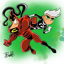 "Danny Phantom & The Crimson Chin!". Traditional illustration, Film, Video, TV, Animation, and Character Design project by Butch Hartman - 06.17.2021
