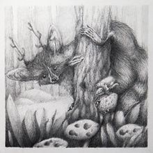 La cena de Aduin. Traditional illustration, Fine Arts, Pencil Drawing, Drawing, Artistic Drawing, and Editorial Illustration project by Williams Cortes - 06.17.2021