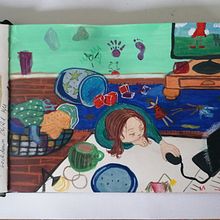 My project in Exploratory Sketchbook: Find Your Drawing Style course. Traditional illustration, Sketching, Creativit, Drawing, Watercolor Painting, Sketchbook, and Gouache Painting project by Minka - 06.18.2021