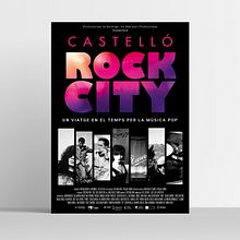 Castelló Rock City / Diseño identidad / Campaña publicitaria. Een project van  Ontwerp,  Br, ing en identiteit, Grafisch ontwerp y  Reclame van Cecilia Rodríguez Romero - 18.06.2021