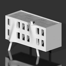 Architecture Anomaly 57 - Facade Piercing. Un progetto di Architettura, Illustrazione architettonica, ArchVIZ, Illustrazione tradizionale e Design di Saul Kim - 18.06.2021