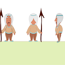 Diseño de personajes.  Guerrero indio anciano.. Character Design, Traditional illustration, Drawing, Digital Illustration, Concept Art, and Artistic Drawing project by Anastasia Matsegora - 06.18.2021