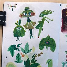 I always have a sketchbook on me. Traditional illustration, Sketchbook, Sketching, Watercolor Painting, Gouache Painting, Painting, Drawing, and Portrait Drawing project by Michael Relth - 06.19.2021