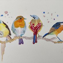 My project in Artistic Watercolor Techniques for Illustrating Birds course. Traditional illustration, Realistic Drawing, and Naturalistic Illustration project by Gijsbrechts Beatrix - 06.19.2021