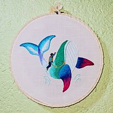Mi Proyecto del curso: Pintar con hilo: técnicas de ilustración textil. Un proyecto de Ilustración tradicional y Bordado de Yazmin - 20.06.2021