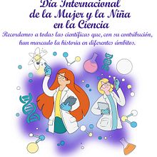 Cartel por el día internacional de la mujer y la niña en la ciencia. Design, Traditional illustration, and Advertising project by Carlos Delgado López - 06.21.2021