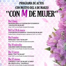 Cartel y dípticos de programación de actividades por día internacional de la mujer. Design, Traditional illustration, and Advertising project by Carlos Delgado López - 06.21.2021