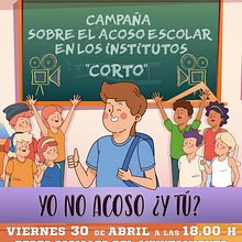 Cartel sobre campaña sobre el acoso escolar en los IES. Un proyecto de Diseño, Ilustración tradicional y Publicidad de Carlos Delgado López - 21.06.2021