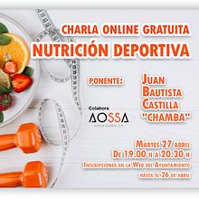 Cartel para charla formativa sobre nutrición deportiva. Design, Traditional illustration, Advertising, Events, Graphic Design, and Marketing project by Carlos Delgado López - 06.21.2021