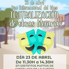 Cartel para la teatralización de obras literarias. Design, Traditional illustration, Advertising, Graphic Design, and Marketing project by Carlos Delgado López - 06.21.2021