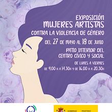 Cartel para la exposición "Mujeres artistas contra la violencia de género". Design, Traditional illustration, Advertising, Character Design, Events, and Marketing project by Carlos Delgado López - 06.21.2021