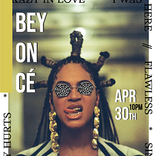 Meu projeto do curso: Animação para composições tipográficas | Pôster animado - Beyoncé. Un projet de Animation, T, pographie , et Animation 3D de Carmem França - 21.06.2021