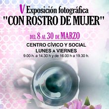 Cartel de la 5ª exposición fotográfica "con rostro de mujer". Design, Traditional illustration, Advertising, Events, Graphic Design, and Marketing project by Carlos Delgado López - 06.23.2021