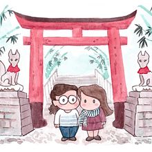 My project in Watercolor Illustration with Japanese Influence course. Ilustração tradicional, Desenho, e Pintura em aquarela projeto de Ila Fox - 23.06.2021