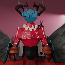 Mi Proyecto del curso: Modelado de personajes low poly para videojuegos . Un proyecto de 3D, Modelado 3D, Videojuegos, Diseño de personajes 3D y Diseño de videojuegos de Dreimiu AR - 23.06.2021