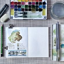 Mon projet du cours : Carnet de voyage à l’aquarelle. Traditional illustration, Watercolor Painting, Architectural Illustration, and Sketchbook project by amelie_motte_colson - 06.23.2021