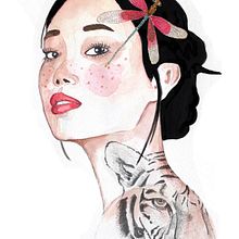 Mi Proyecto del curso: Retrato en acuarela a partir de una fotografía/ Vision. Un proyecto de Ilustración tradicional, Pintura a la acuarela y Dibujo de Retrato de Mariana Quinteros - 31.03.2021