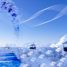 Cenadores flotantes. Photomontage, and Design project by asungueren - 06.24.2021
