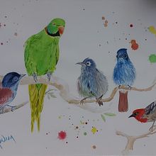My project in Artistic Watercolor Techniques for Illustrating Birds course. Een project van Traditionele illustratie, Aquarelschilderen, Realistische tekening y Naturalistische illustratie van Muhammud Azhar Badulla - 24.06.2021