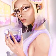 My project in Digital Fantasy Portraits with Photoshop course. Traditional illustration, Drawing, Digital Illustration, Portrait Drawing, Digital Drawing, and Digital Painting project by katelynnwheller - 06.24.2021