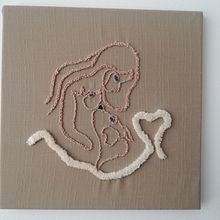 Amor Puro - punch needle. Een project van Borduurwerk y  Interieurdecoratie van Marina Rodrigues - 24.06.2021