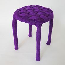 Knit-covered stools. Furniture Design, Making, Arts, and Crafts project by Gaia Segattini - 06.24.2021