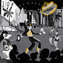 Las Vegas. Un progetto di Illustrazione tradizionale e Illustrazione digitale di Valeria Diaz - 24.06.2021