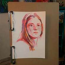 My project in Artistic Portrait with Watercolors course. Fine Arts, Painting, Watercolor Painting, and Portrait Drawing project by ana_burikova - 06.23.2021