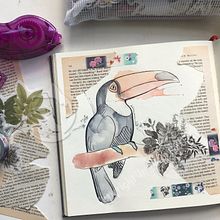 Toucan. Traditional illustration, and Sketchbook project by Jenny Rae - 06.25.2021